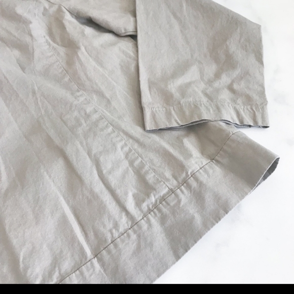 PL Eileen Fisher Taupe Cotton Bomber Jacket - Picture 8 of 8